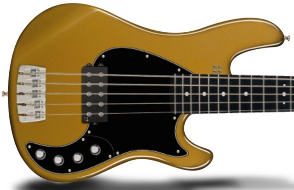Sandberg California Central 5 Pickguard, Black, 35" Scale
